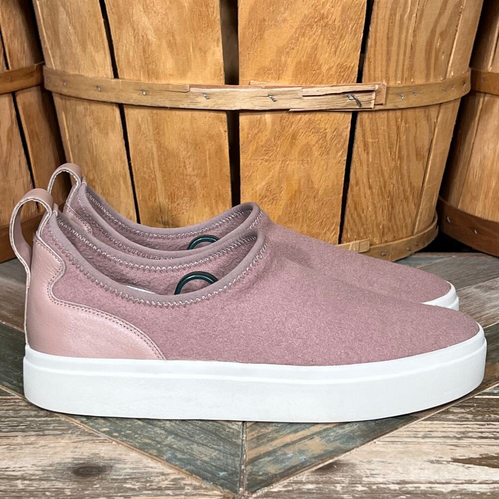 Lucky Brand Tauve Rose Wool Blend Leather Slip On Bootie Sneakers Womens Size 9